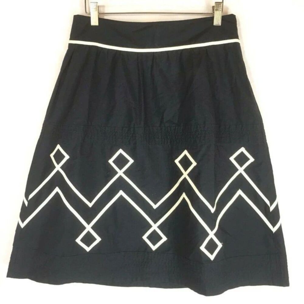 Ann Taylor LOFT Skirt 4P Petites A-line Geometrical